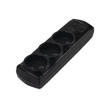 Колодка VIOLUX 3-на чорна без заземлення IP20 F000225 фото