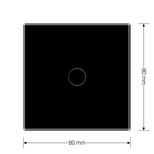 Розумний сенсорний прохідний/перехресний EC вимикач 1 сенсор Livolo чорний скло (VL-M7FC1SZ2-2BP) VL-M7FC1SZ2-2BP фото