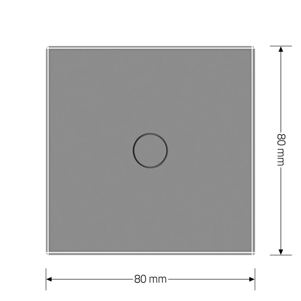 Розумний сенсорний прохідний/перехресний EC вимикач 1 сенсор Livolo сірий скло (VL-M7FC1SZ2-2IP) VL-M7FC1SZ2-2IP фото