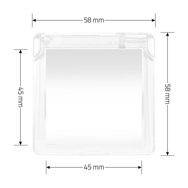 Кришка для розетки IP44 Livolo білий (VL-XW001-2W) C7-1WF-11 фото