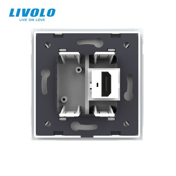 Розетка HDMI Livolo білий скло (VL-C7FCHD-1WP) VL-C791HD-11 фото