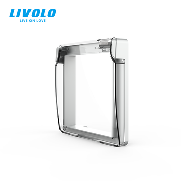 Кришка для розетки IP44 Livolo сірий (VL-XW001-2I) C7-1WF-15 фото