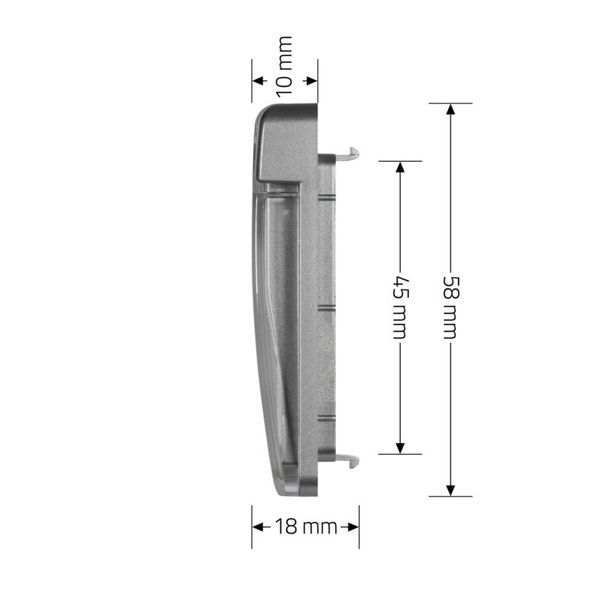 Кришка для розетки IP44 Livolo сірий (VL-XW001-2I) C7-1WF-15 фото