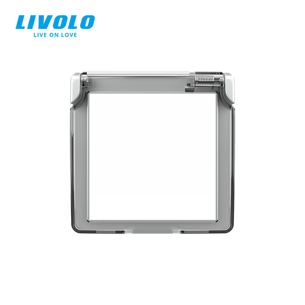 Кришка для розетки IP44 Livolo сірий (VL-XW001-2I) C7-1WF-15 фото