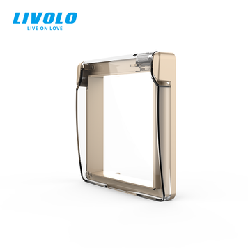 Кришка для розетки IP44 Livolo золото (VL-XW001-2A) C7-1WF-13 фото