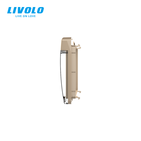 Кришка для розетки IP44 Livolo золото (VL-XW001-2A) C7-1WF-13 фото