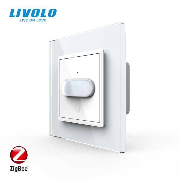 Розумний ZigBee датчик руху Livolo білий скло (VL-FCUZ-2WP-11) VL-FCUZ-2WP-11 фото