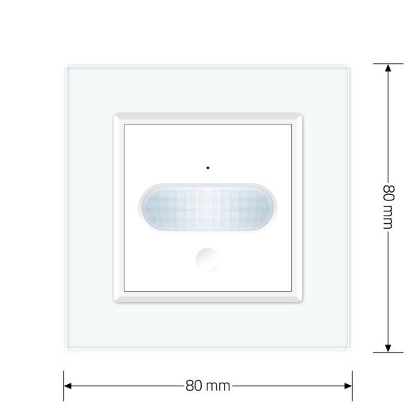 Розумний ZigBee датчик руху Livolo білий скло (VL-FCUZ-2WP-11) VL-FCUZ-2WP-11 фото