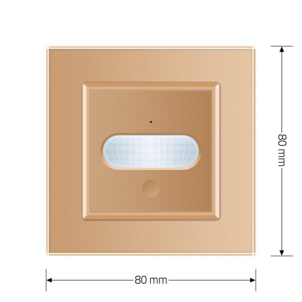 Розумний ZigBeeдатчик руху Livolo золото скло (VL-FCUZ-2AP-13) VL-FCUZ-2AP-13 фото