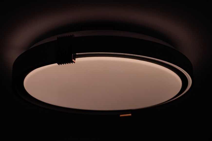 Світильник LED стельовий 60W 3000К-6500К білий з чорним матовий 395*60мм з ДК COLISEUM VS-91067 фото