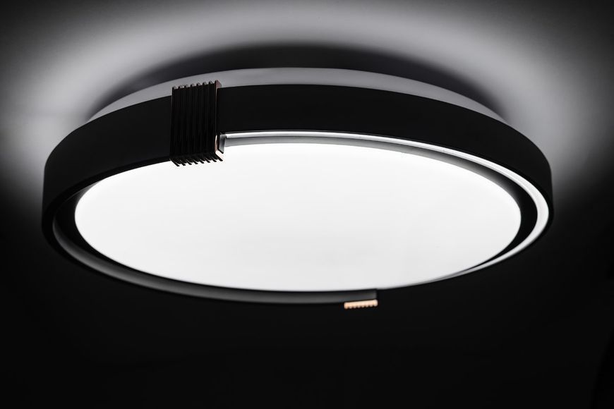 Світильник LED стельовий 60W 3000К-6500К білий з чорним матовий 395*60мм з ДК COLISEUM VS-91067 фото
