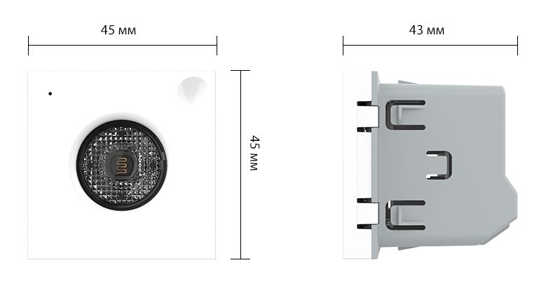 Розумний механізм датчик звуку та освітленості Livolo білий ZigBee (VL-FCJZ-2WP) VL-FCJZ-2WP фото