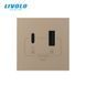 Механізм розетка USB-A та USB-C з Power Delivery 36W Livolo золотий (VL-FCUA18W.UC18W-2AP) VL-FCUA18W.UC18W-2AP фото 2