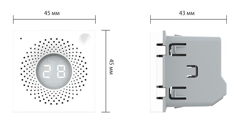 Розумний механізм датчик температури та вологості ZigBee Livolo білий (VL-FCEZ-2WP) VL-FCEZ-2WP фото