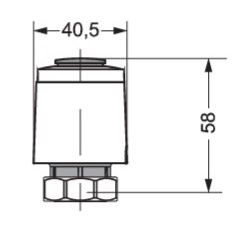 Термоелектричний сервопривід Danfoss нормально закритий M30x1,5 230 В (D88H3142) D88H3142 фото