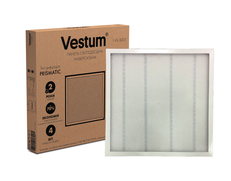 Панель світлодіодна Vestum PRISMA 36W 6500K 220V 600x600 1-VS-5003 1-VS-5003 фото