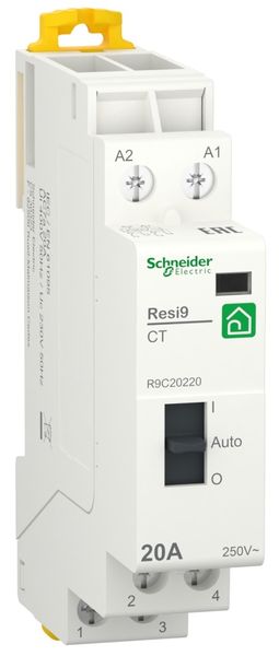 Контактор RESI9 1P+N 20A 2NO ~230В/50Гц Schneider R9C20220 фото