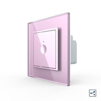 Сенсорний прохідний/перехресний вимикач Sense 1 сенсор Livolo рожевий (722000317) 722000317 фото