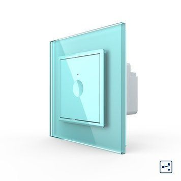 Сенсорний прохідний/перехресний вимикач Sense 1 сенсор Livolo зелений (722000318) 722000318 фото