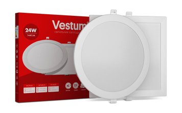 Круглий світлодіодний врізний світильник Vestum 24W 4000K 220V 1-VS-5107 1-VS-5107 фото