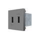 Механізм подвійна розетка USB з блоком живлення Livolo сірий (VL-FCUA-2IP) VL-FCUA-2IP фото 1