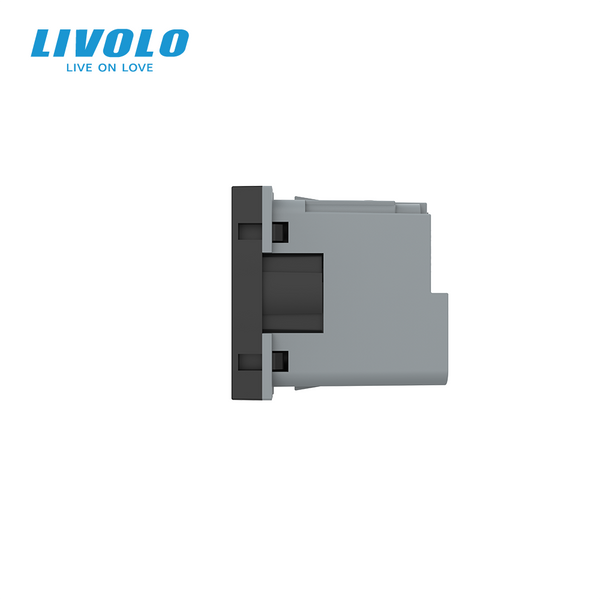 Розумний механізм розетка EC з заземленням Livolo чорний (VL-FCTC16AZ2-2BP) VL-FCTC16AZ2-2BP фото