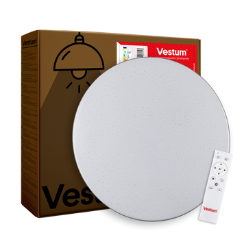Світильник LED стельовий 60W 3000К-6500К зоряне небо 375*60мм з ДК STARLIGHT VS-91001 фото
