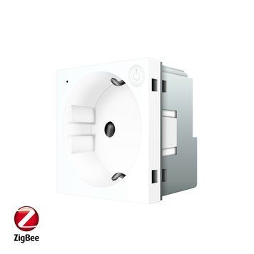 Розумний механізм розетка ZigBee з заземленням Livolo білий (VL-FCTC16AZ-2WP) 784000811 фото
