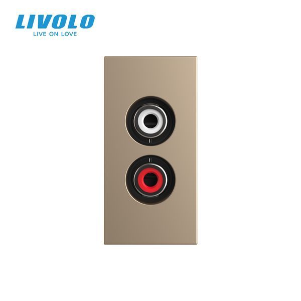 Механізм розетка RCA аудіо Livolo золото (VL-FCAU-1AP) 727400113 фото