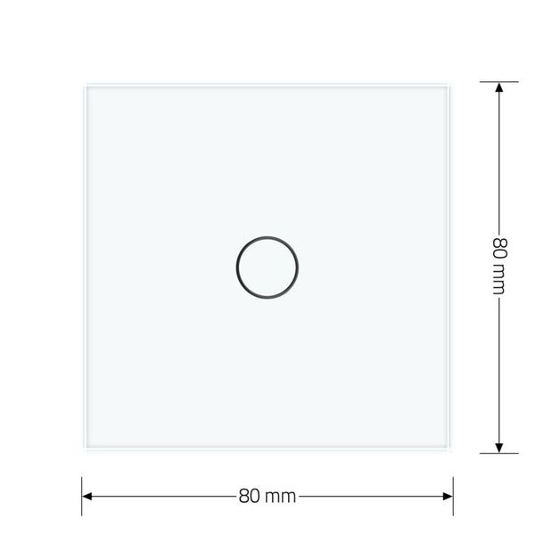 Розумний сенсорний ЕС вимикач 1 сенсор Livolo білий скло (VL-M7FC1Z2-2WP) VL-M7FC1Z2-2WP фото