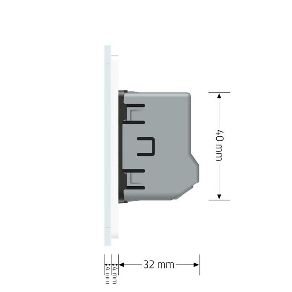 Розумний сенсорний ЕС вимикач 1 сенсор Livolo білий скло (VL-M7FC1Z2-2WP) VL-M7FC1Z2-2WP фото