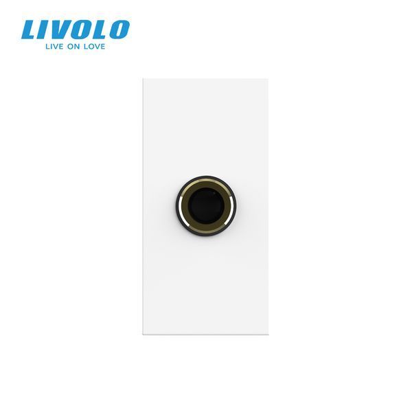 Механізм розетка мікрофон JACK 6.3 мм Livolo білий (VL-FCPH-1WP) VL-C7-1M-11 фото