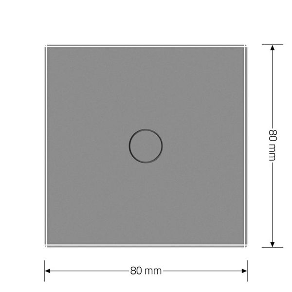 Розумний сенсорний ЕС вимикач 1 сенсор Livolo сірий скло (VL-M7FC1Z2-2IP) VL-M7FC1Z2-2IP фото