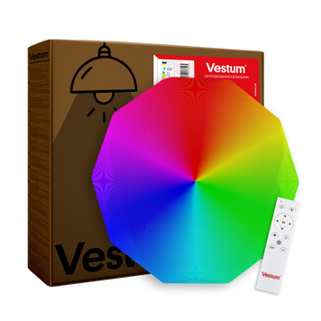 Світильник LED стельовий 76W 3000К-6500К зоряне небо 495*58мм RGB з ДК DIAMANT VS-91074 фото