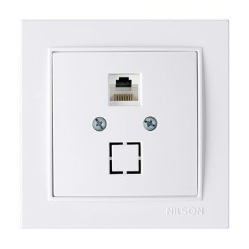 Розетка NILSON Thor комп&rsquo;ютерна CAT5e RJ45 біла F000113 фото