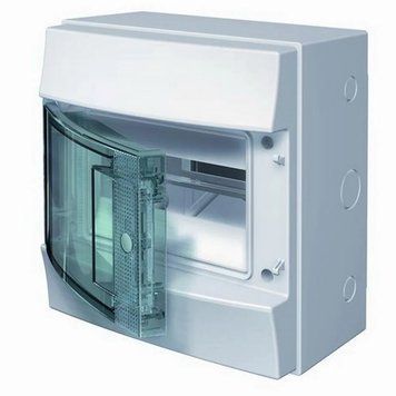 Бокс пластиковий ABB Mistral 8 автоматів зовнішній з клемою IP65 ABB-SH-000035 фото
