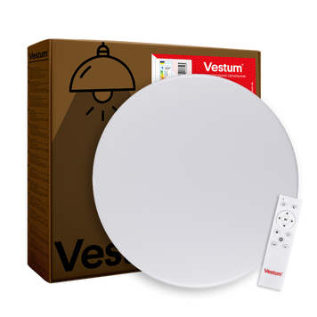 Світильник LED стельовий 60W 3000К-6500К матовий 375*60мм з ДК SIMPLE VS-91044 фото